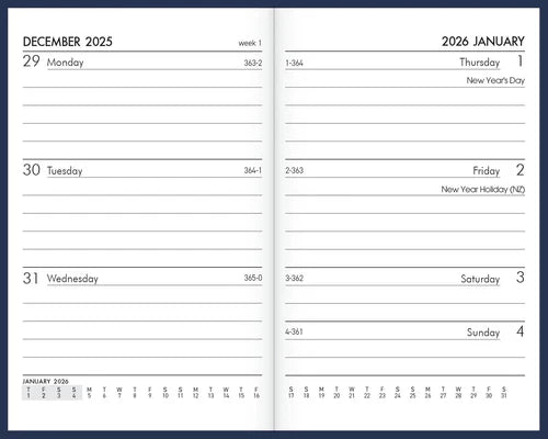 2026 Diary Collins A73P Week to View Navy