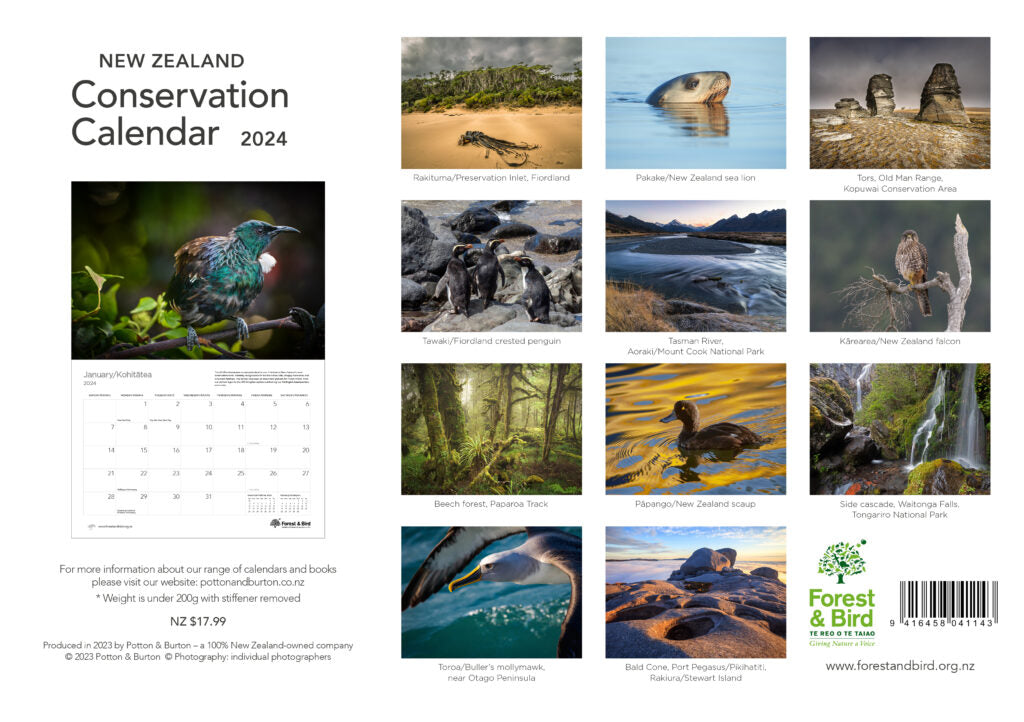 2024 New Zealand Conservation Calendar