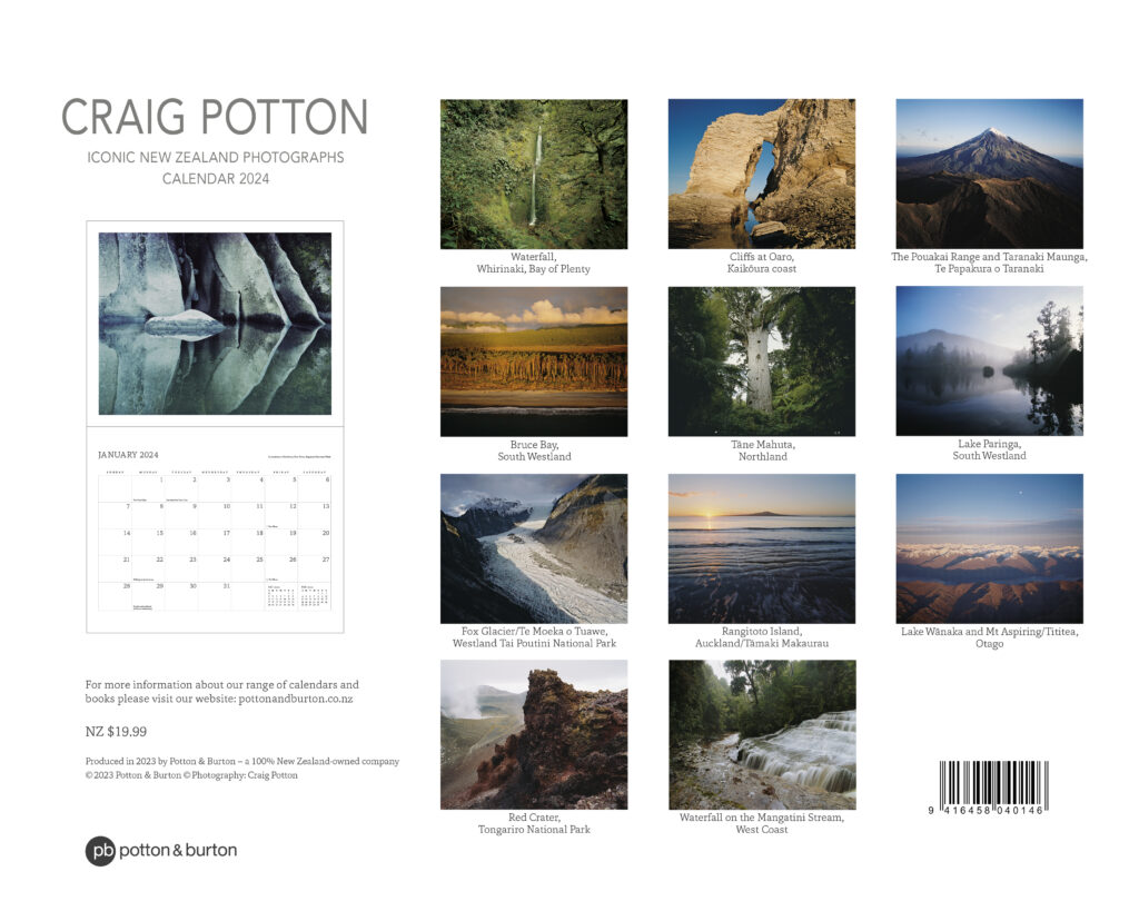 2024 Calendar Craig Potton Iconic New Zealand Photographs