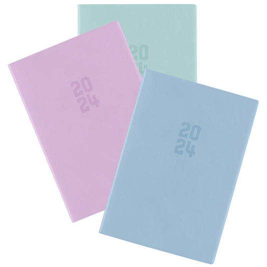 Diary 2024 Cumberland Monthly Planner Asstd Colours PVC Cover