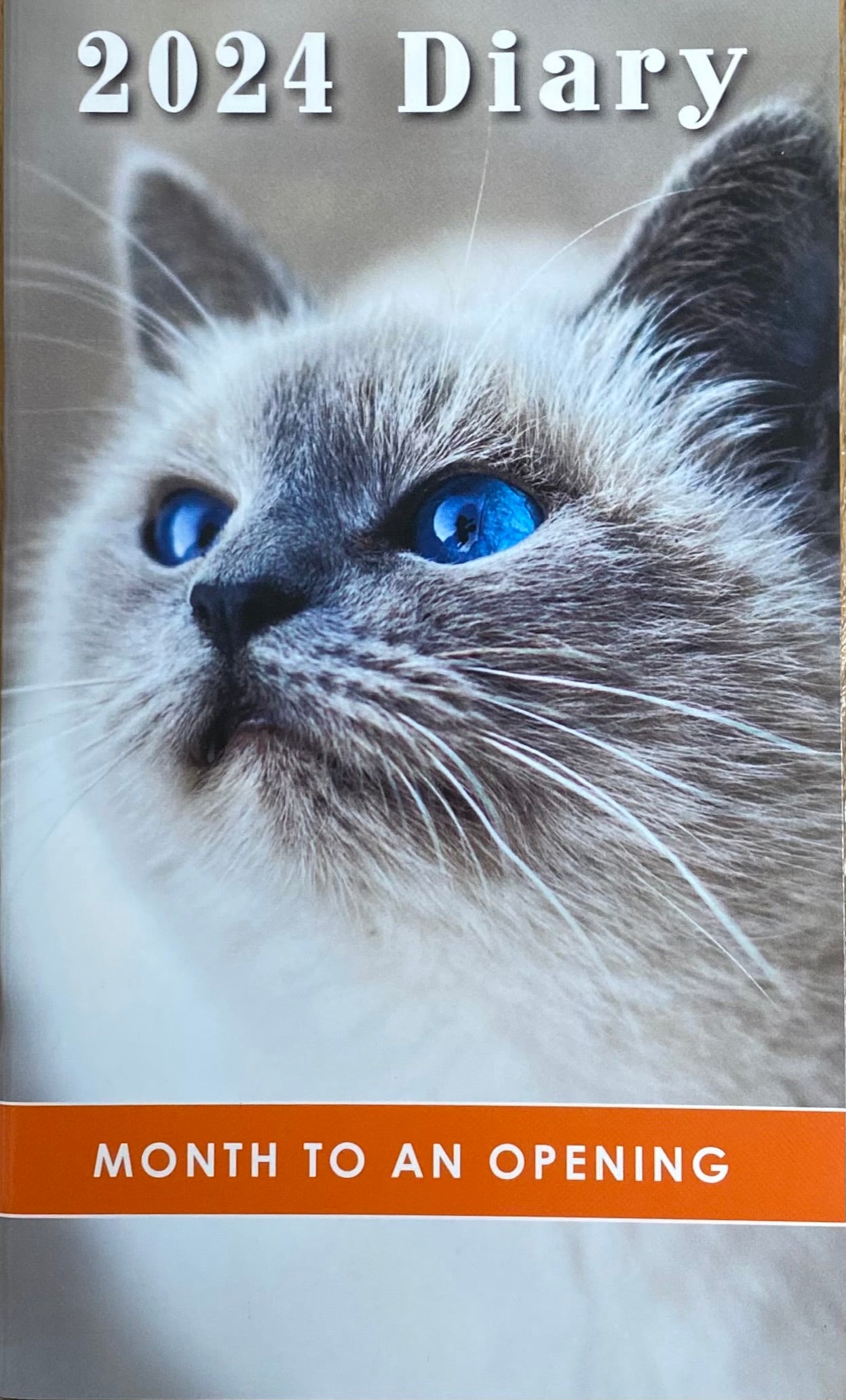 2024 Diary Month to View Blue Eyed Cat