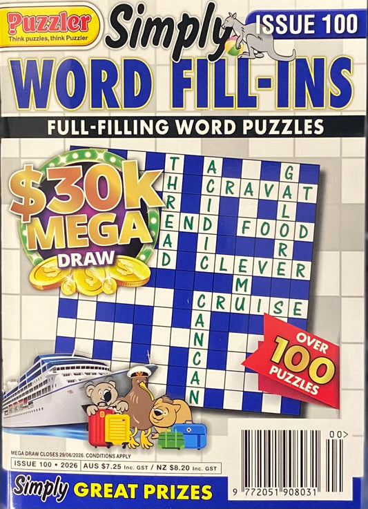 Puzzler Simply Word Fill Ins