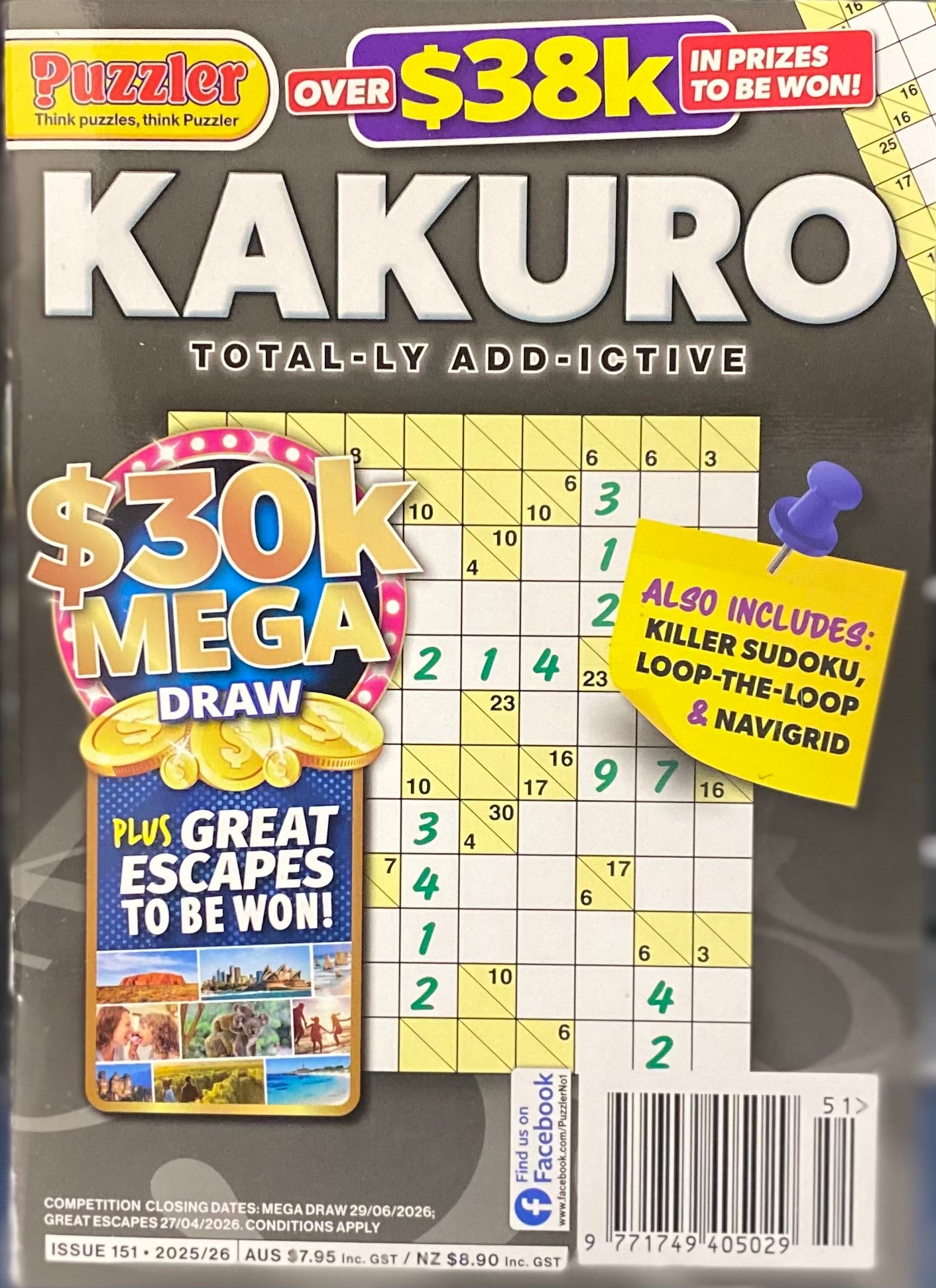 Puzzler Kakuro Magazine