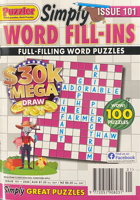 Puzzler Simply Word Fill Ins
