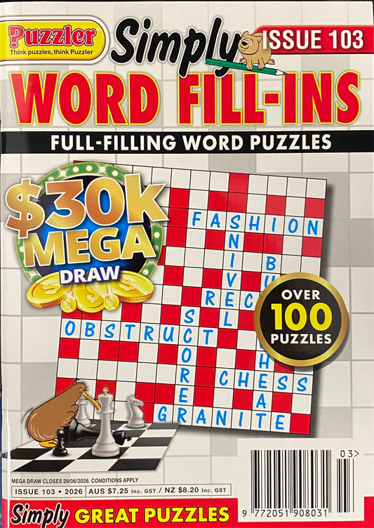 Puzzler Simply Word Fill Ins