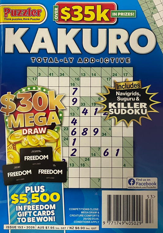 Puzzler Kakuro Magazine
