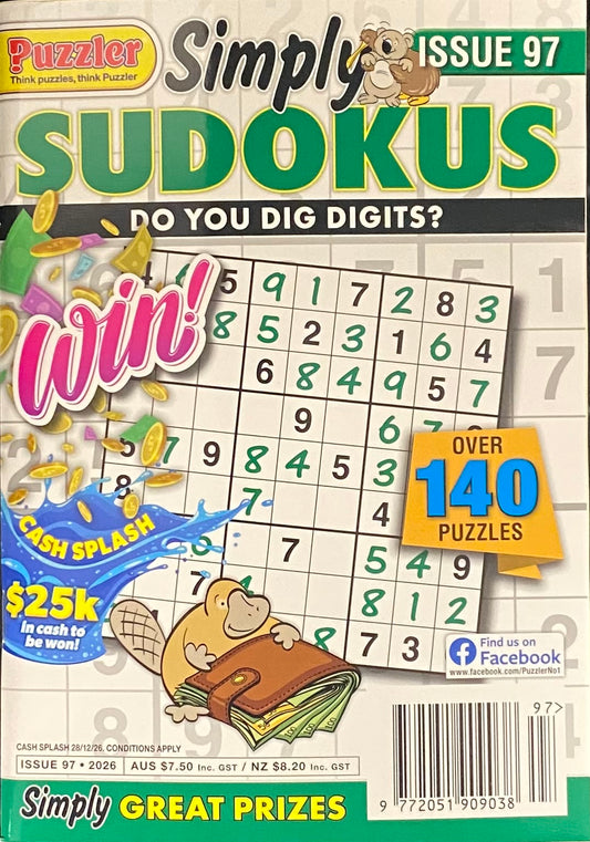 Puzzler Simply Sudoku Magazine