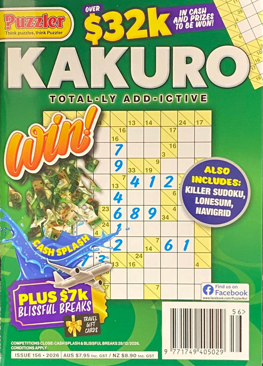 Puzzler Kakuro Magazine