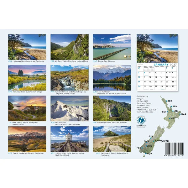 2027 Calendar Looking At New Zealand