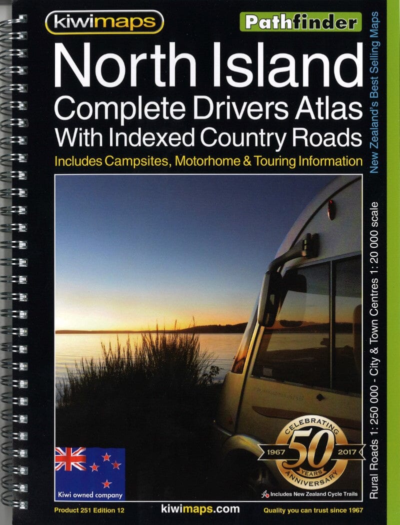 KiwiMaps North Island Complete Drivers Road Atlas