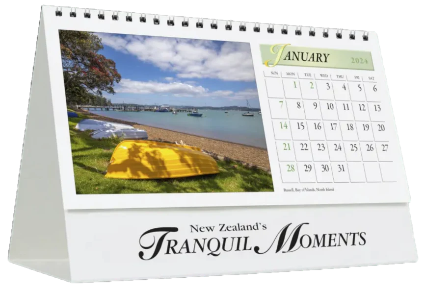 2024 Desk Calendar NZ Tranquil Moments