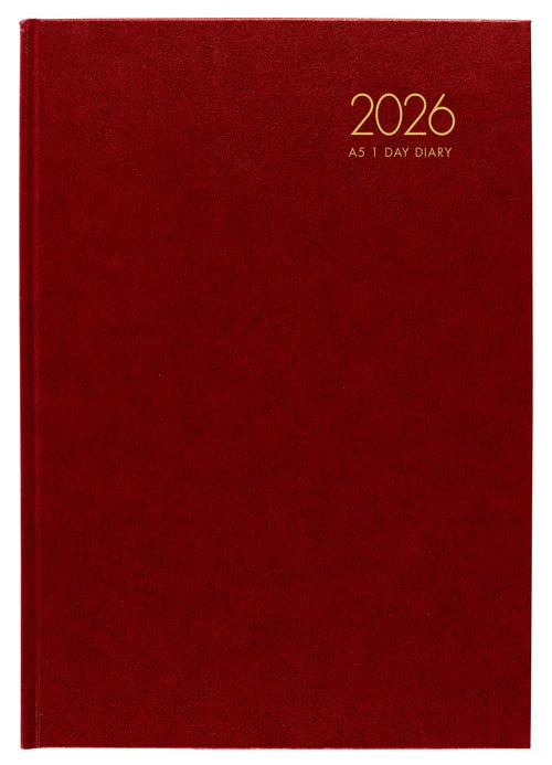 Diary 2026 Collins Windsor A51 Day to Page Red