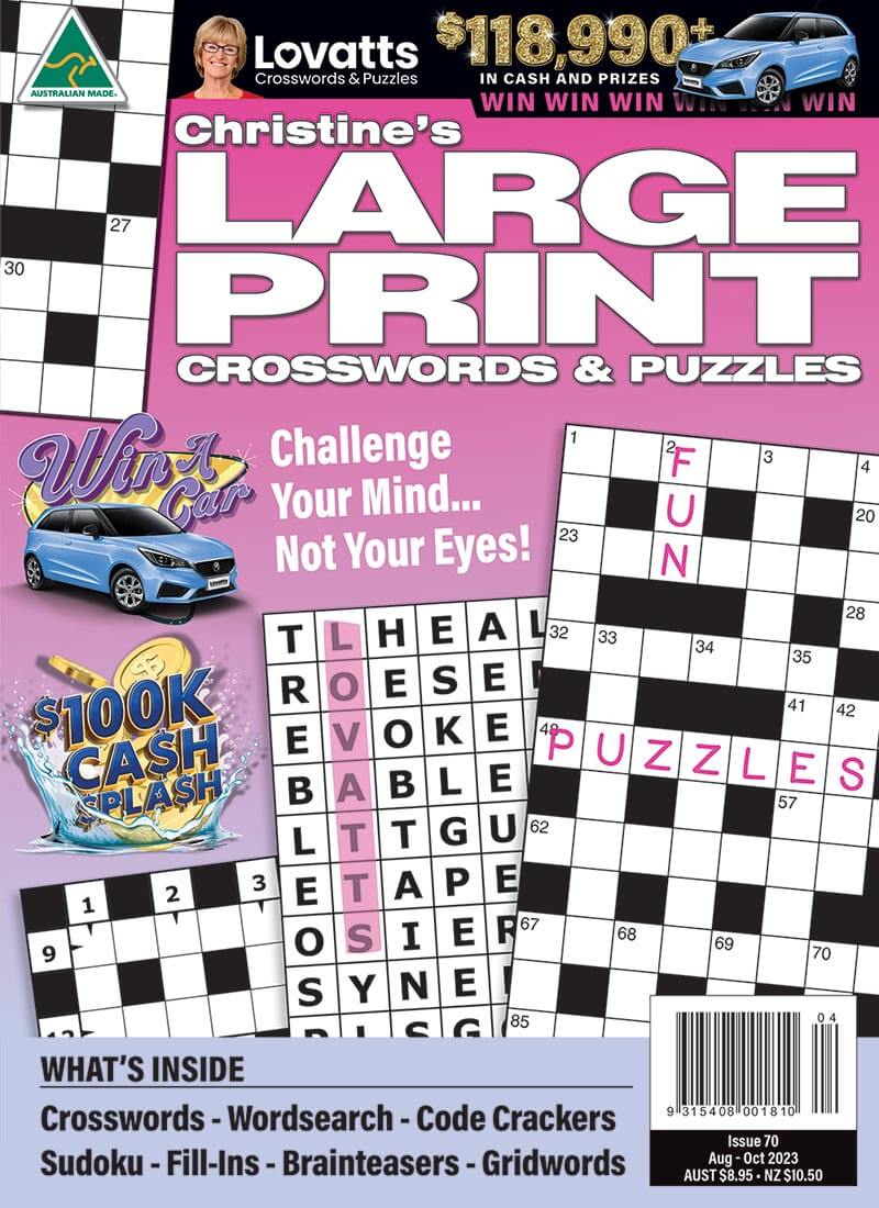 Lovatts Large Print Crossword & Puzzle Collection City Books & Lotto