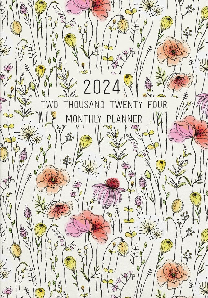 Diary 2024 Collins Monthly Planner A5 Wildflowers
