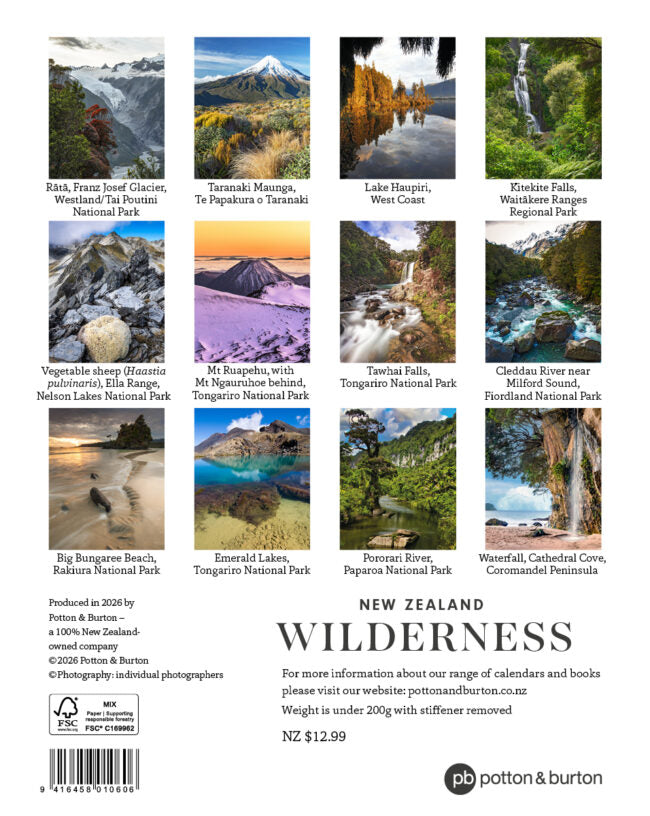 2027 New Zealand Wilderness Calendar