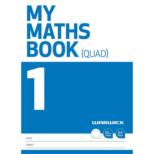 Warwick My Maths Book 1 10mm Quad 64 Page - City Books & Lotto
