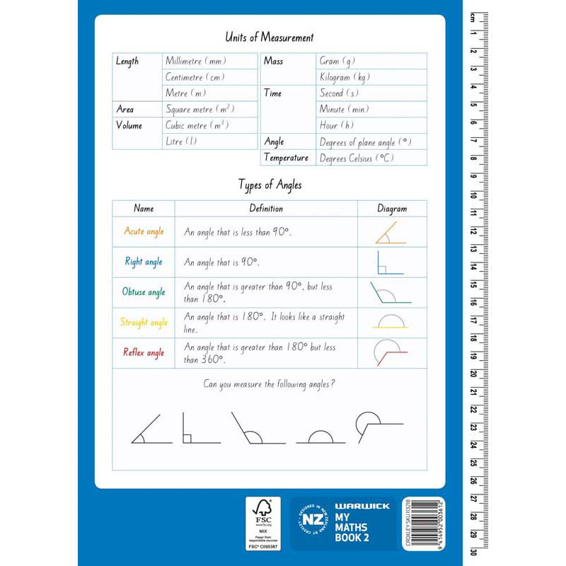 Warwick My Maths Book 2 7mm Quad 64 Page - City Books & Lotto