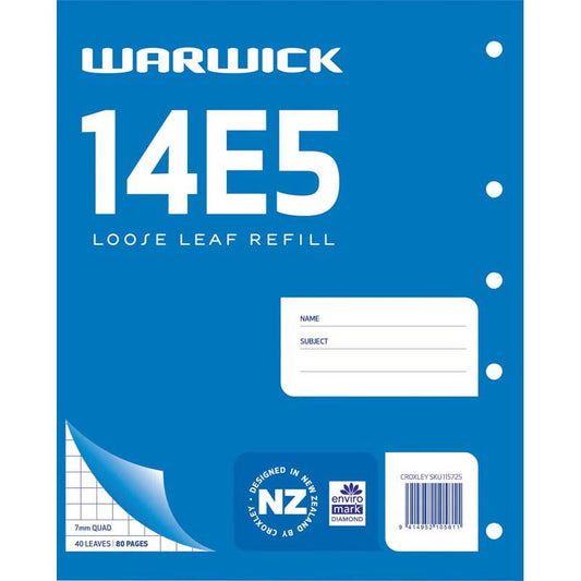 REFILL PAD WARW 7MM QUAD 14E5 LOOSE 40LF - City Books & Lotto