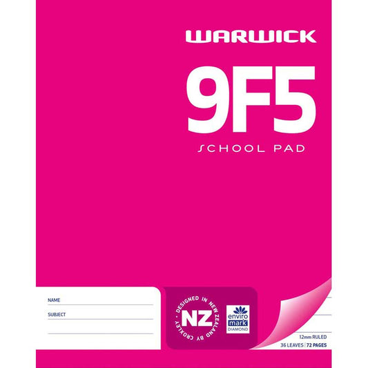 PAD WARW 9F5 WHITE 12MM RULED 36LF - City Books & Lotto