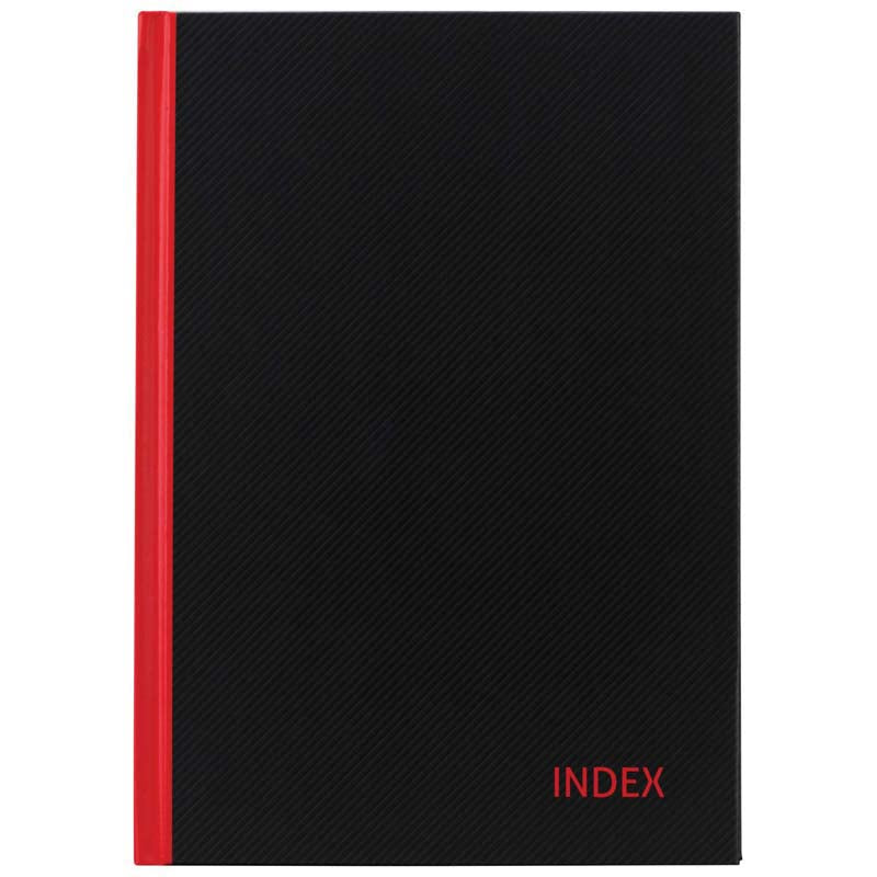 Notebook Milford Indexed Red & Black A5 100lf - City Books & Lotto