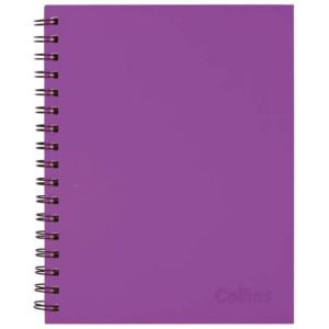 Collins Notebook Wiro 225×175 Passion Purple 100 Leaf Side Opening - City Books & Lotto