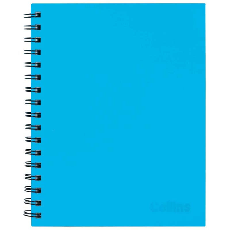 Collins Notebook Wiro 225×175 Ice Blue 100 Leaf Side Opening - City Books & Lotto