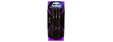 Artline Supreme Retractable Pen 1.0mm Assorted Pk 3 - City Books & Lotto