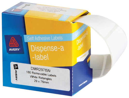 Avery Label Dispenser Dmr2976w 29x76mm White 180 Box - City Books & Lotto