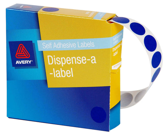 Avery Label Dispenser Dmc14b Blue Round 14mm 1050 Pack - City Books & Lotto
