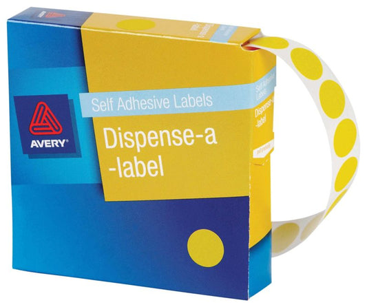 Label Dispenser Avery Dots 14mm Yellow Pack 1050 - City Books & Lotto