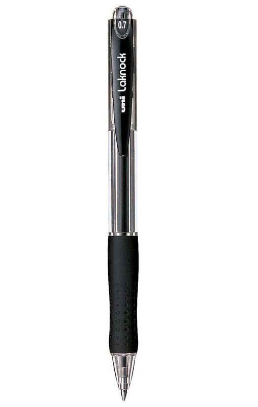 Uni Laknock 0.7mm Retractable Fine Black SN-100 - City Books & Lotto