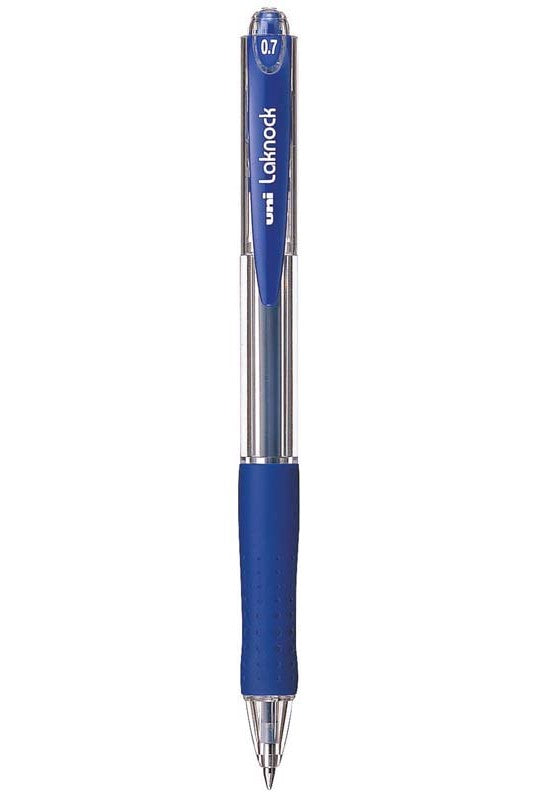 Uni Laknock 0.7mm Retractable Fine Blue SN-100 - City Books & Lotto