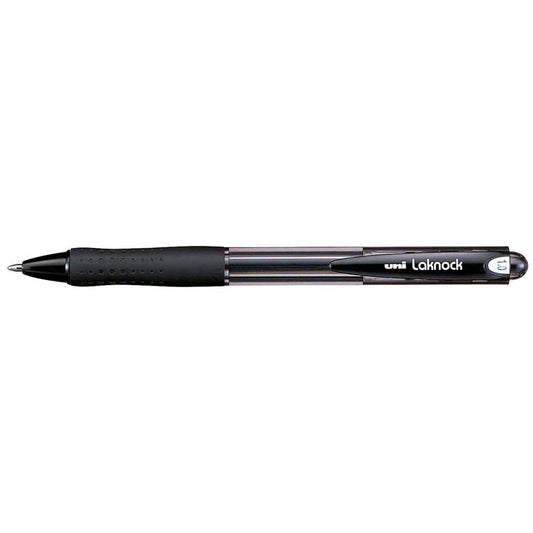 Uni Laknock 1.0mm Retractable Medium Black SN-100 - City Books & Lotto