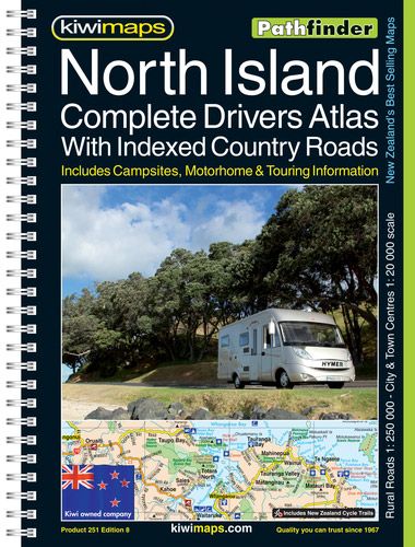 North Island Complete Drivers Road Atlas by KiwiMaps - City Books & Lotto