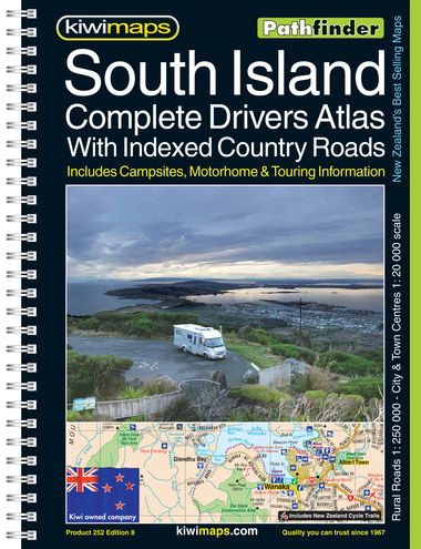 South Island Complete Drivers Road Atlas by KiwiMaps - City Books & Lotto