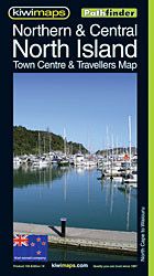 North Island Northern & Central Road Map by KiwiMaps - City Books & Lotto