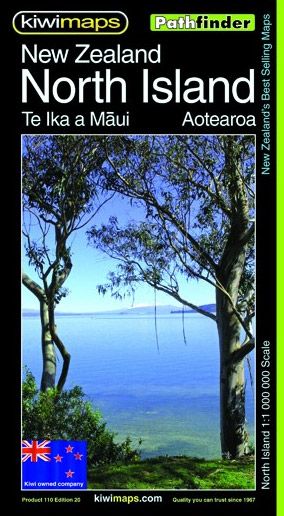 New Zealand North Island Road Map by KiwiMaps - City Books & Lotto