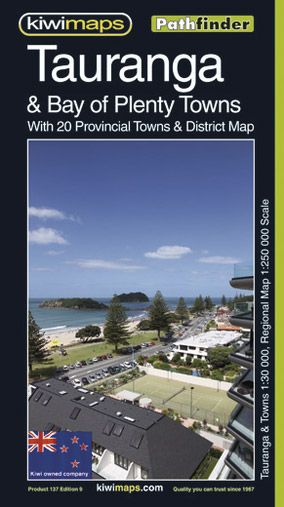 Tauranga & Bay of Plenty Road Map by KiwiMaps - City Books & Lotto