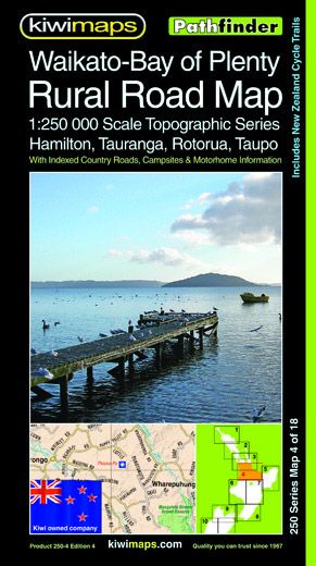 Waikato-Bay of Plenty Rural Road Map by Kiwimaps - City Books & Lotto