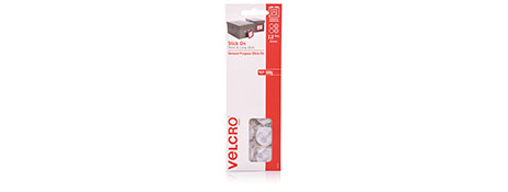 VELCRO® BRAND STICK ON HOOK & LOOP DOTS 12 DOTS 22MM WHITE - City Books & Lotto
