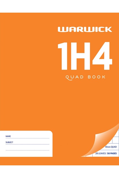 EXERCISE BOOK WARW 1H4 10MM QUAD 28LF - City Books & Lotto