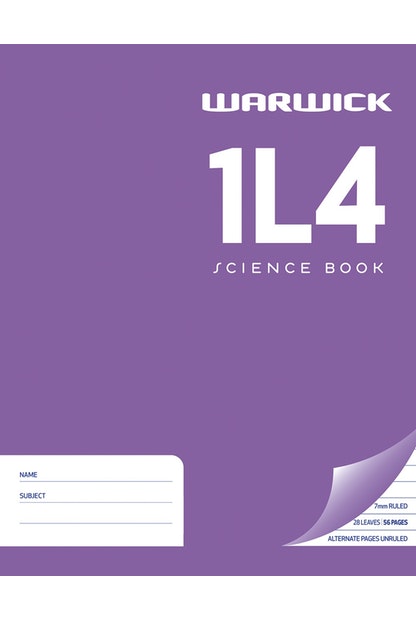 EXERCISE BOOK WARW SCIENCE 1L4 28LF - City Books & Lotto