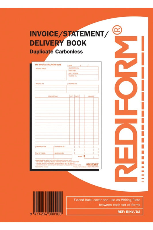 Rediform Invoice/Statement/Delivery Book Duplicate 50 Leaf - City Books & Lotto