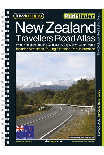 Pathfinder Bk A4 NZ Travellers Road Atlas - City Books & Lotto