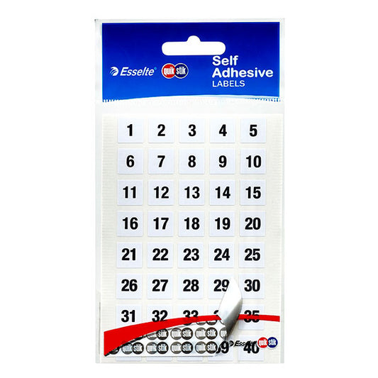 LABEL H/PACK QUIKSTICK NUMBERS PK 160 - City Books & Lotto
