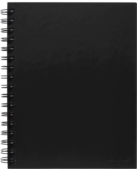 Notebook A5 Hard Cover Spiral Black 200 pg - City Books & Lotto