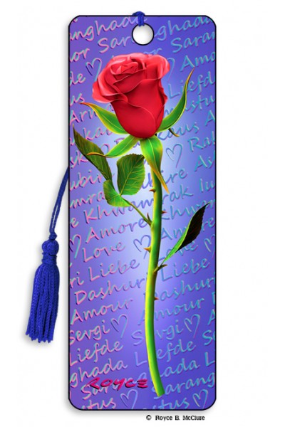Bookmark Red Rose - City Books & Lotto