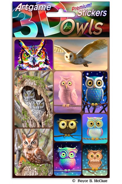 3D Stickers Owls - City Books & Lotto