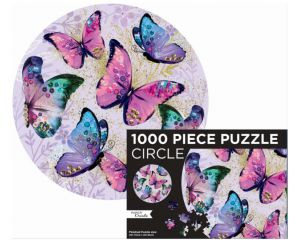 Jigsaw 1000 pc Circle Puzzle - Butterflies - City Books & Lotto