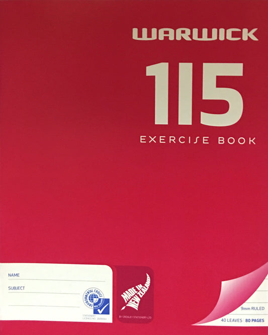 EXERCISE BOOK WARW 1I5 9MM 40LF - City Books & Lotto